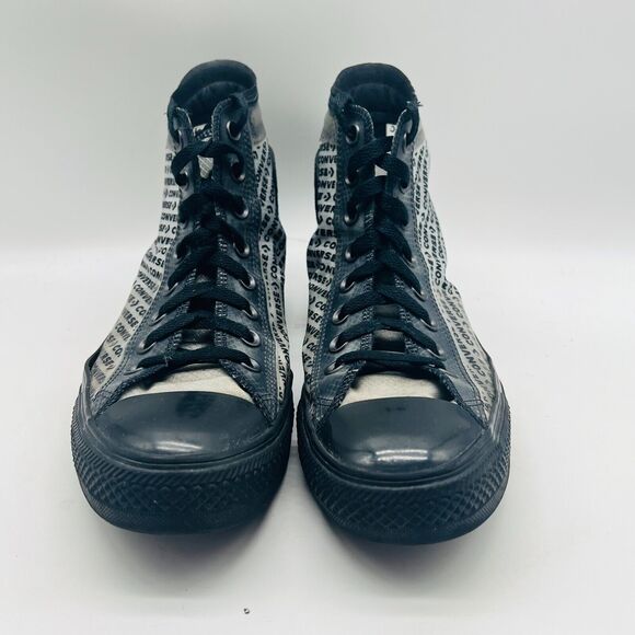 Converse High Tops Mens 8 Black Gray Translucent Sneakers Chucks AS Logo Shoes - Picture 10 of 11